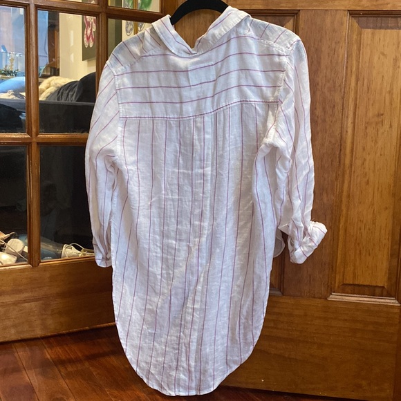 Rails Oversized Pink and White Button Down - Picture 2 of 2